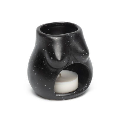 Bougeoir Ouverture Noir Tits Peint à la Main Helio Ferretti Vue 2