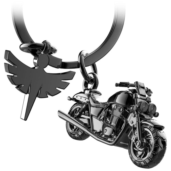 Llavero de motocicleta "Chopper" con ángel de la guarda