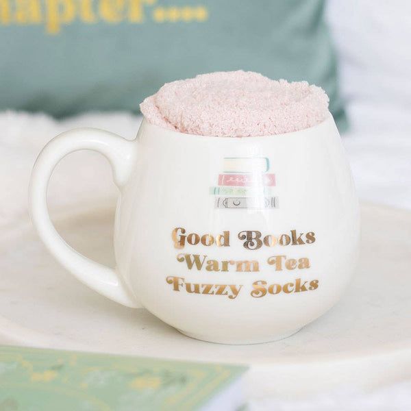 Ensemble de Tasse et Chaussettes "Good Books"