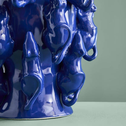 M. Mäuschen vase, cobalt blue stoneware, 23 x 23 x 26 cm