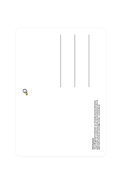 Postcard with White Quack