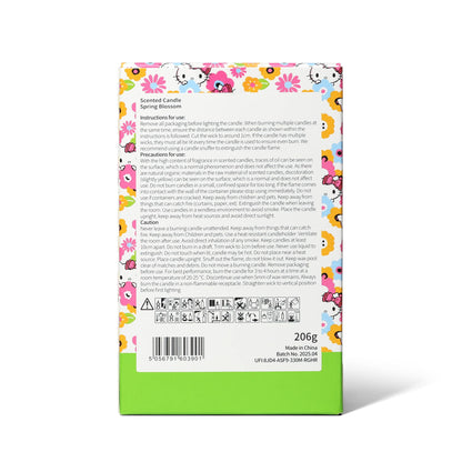 Bougie parfumée Hello Kitty Seasons, Fleur de Printemps, Couvercle 3D