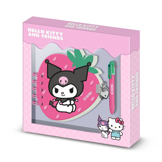 Kuromi Strawberry Journal Pack + 6-kleurenpen
