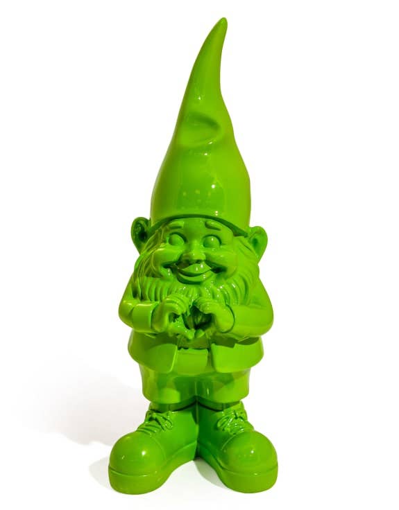 Gnomo de jardim "Mãos em forma de coração" Verde fluorescente M