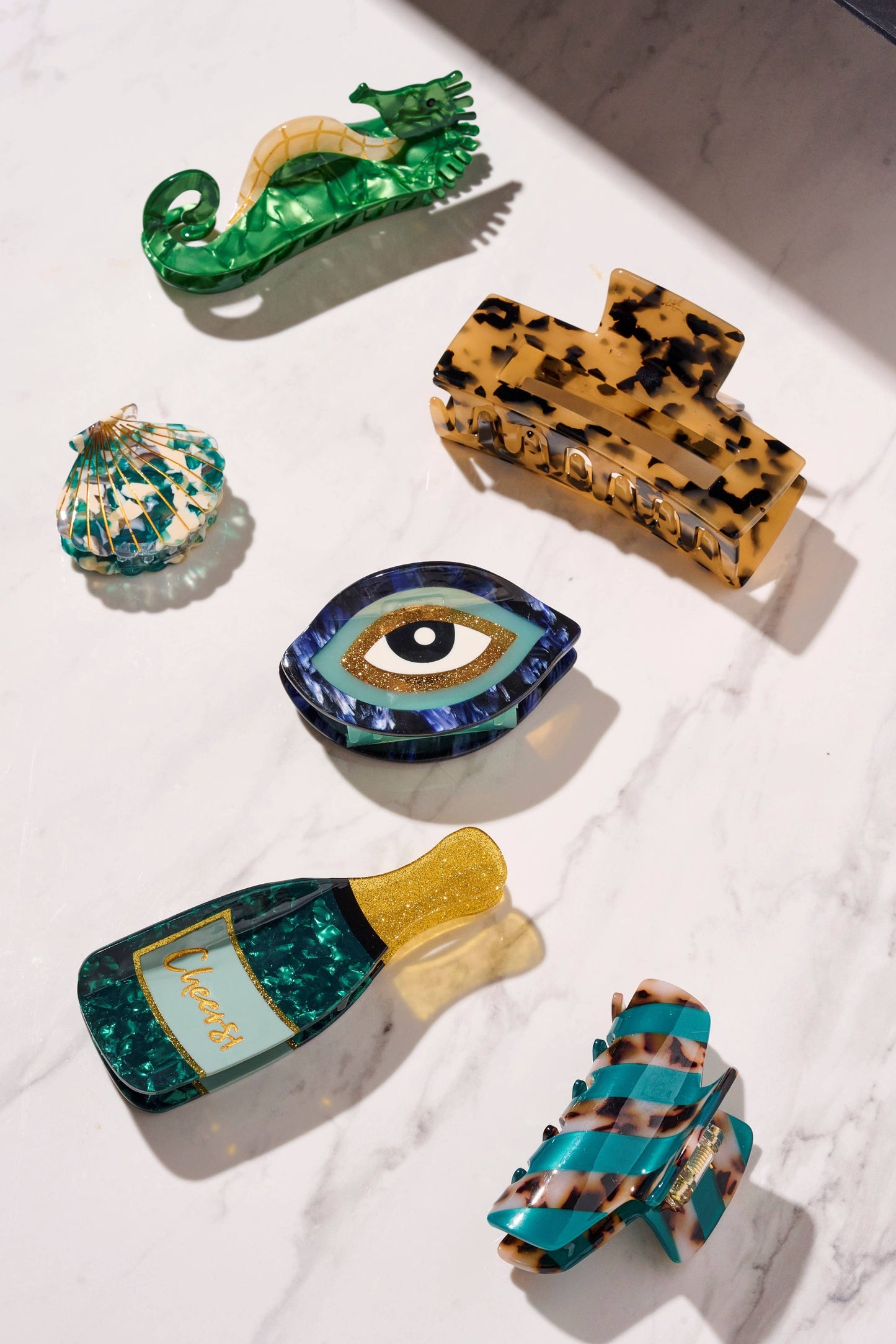 Pince à cheveux Coquillage citron vert