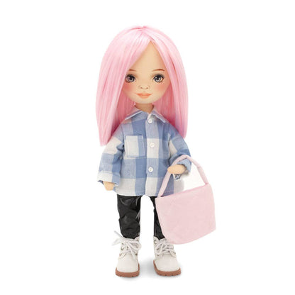 Boneca Billie com camisa aos quadrados, 32 cm