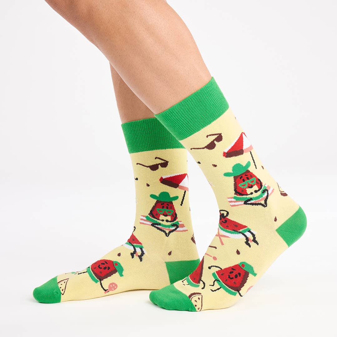 Chaussettes Pastèques à la plage