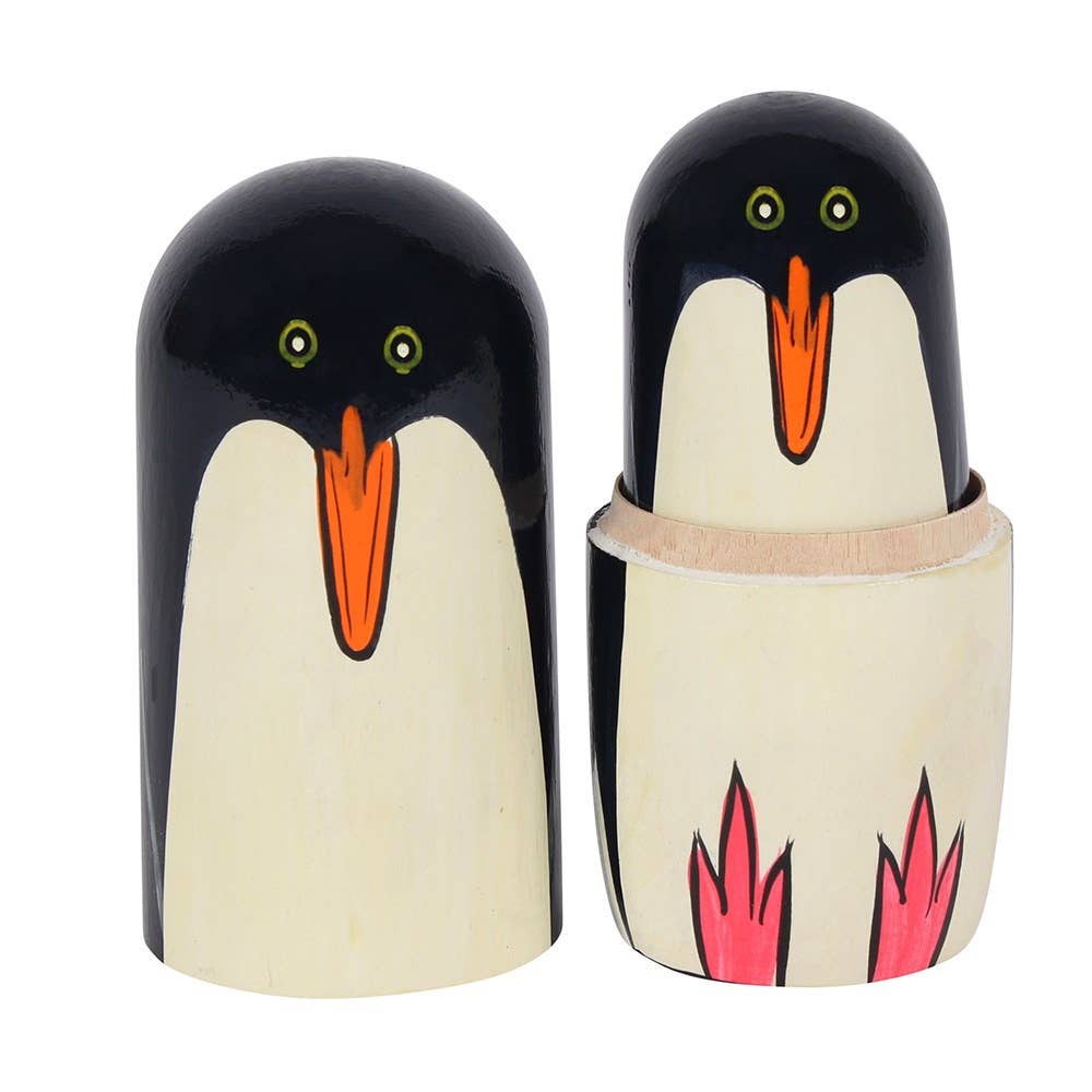 Poupées Gigognes Pingouin – Set de 5