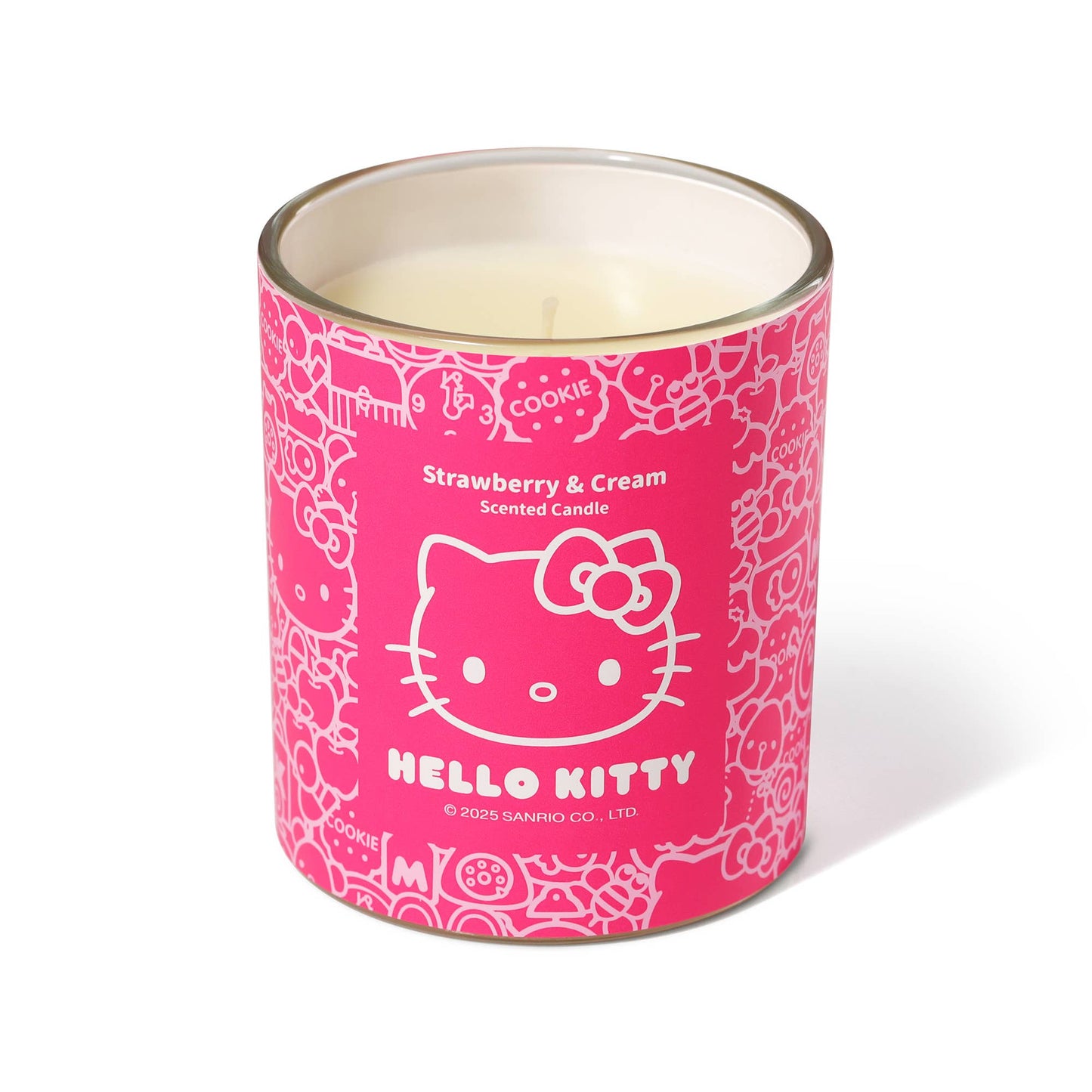 Original Hello Kitty Printed Candle, Strawberry &amp; Cream Scent