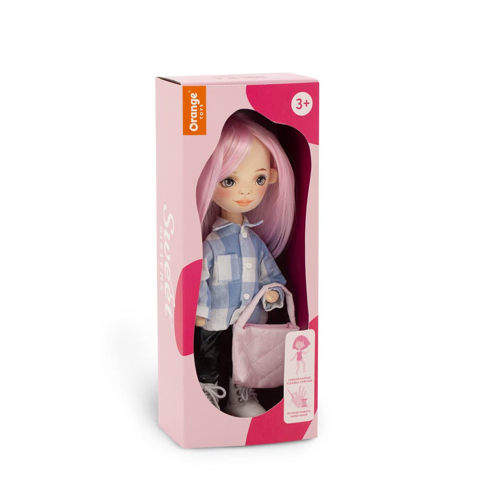 Boneca Billie com camisa aos quadrados, 32 cm