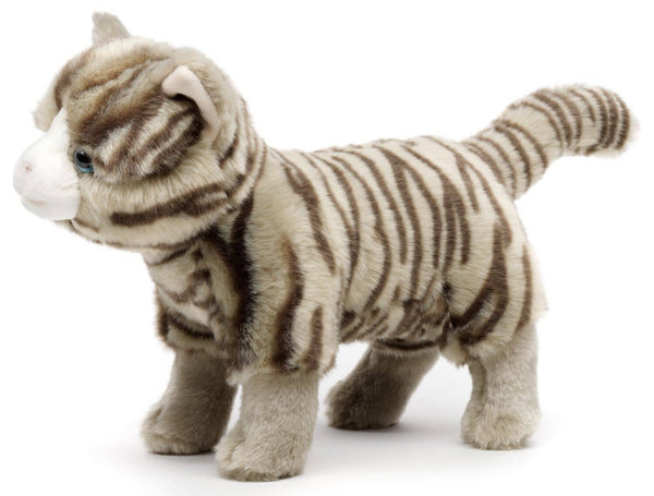 Peluche chat avec son debout tigre-tigré Uni Toys