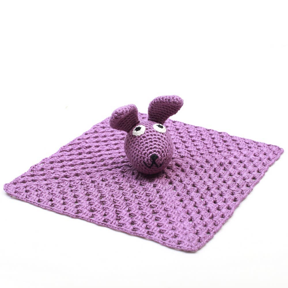 Doudou Lapin violet foncé
