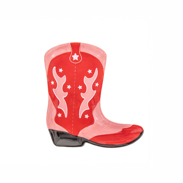 Portaoggetti a forma di stivale da cowboy - Rosso