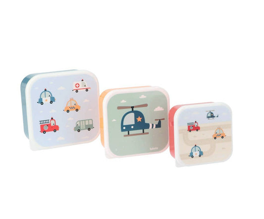 3 Car Lunch Boxes