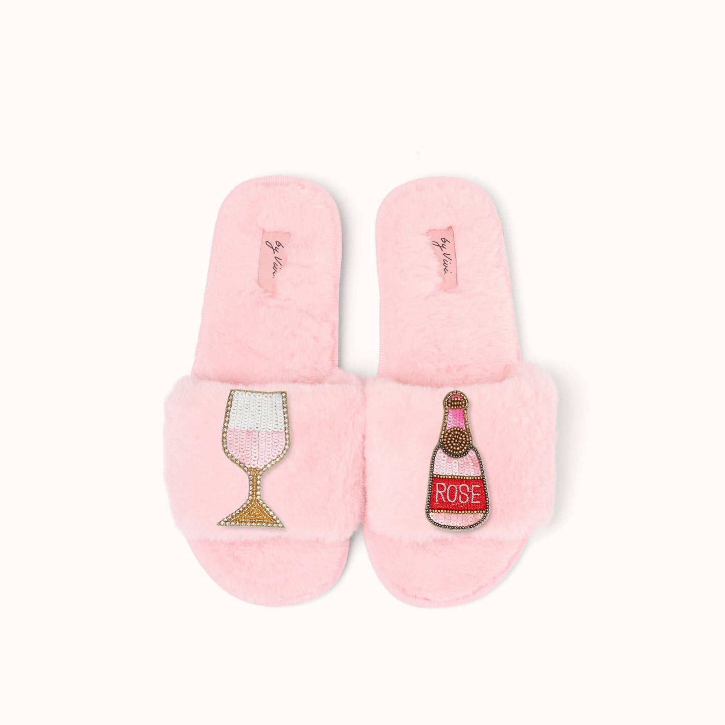 Paire de broches pour Chaussons - Vin Rosé