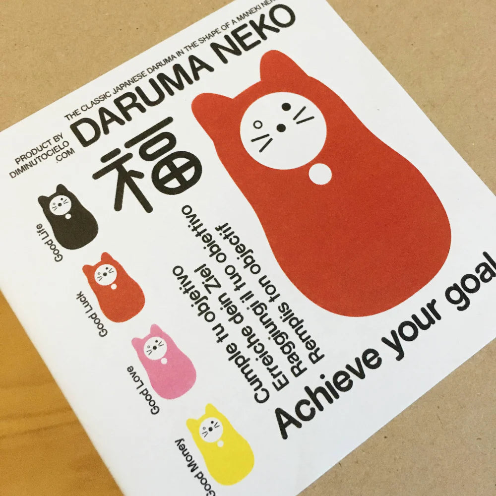 Chat Daruma Rose “Amour”
