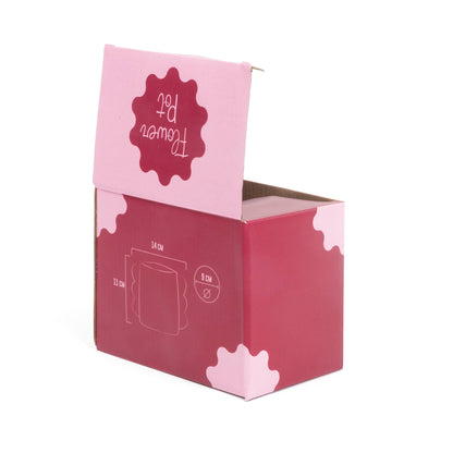 Vase Ondulations Rouge Moyen Peint à la Main Helio Ferretti Vue 3