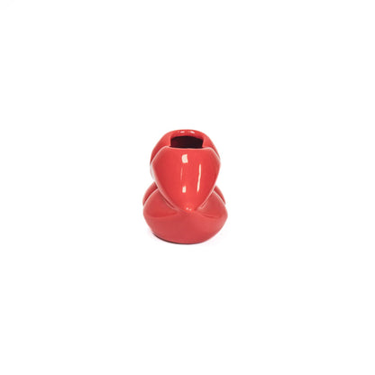 Vase/Pot Lèvres Rouges