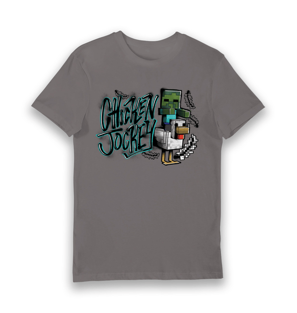 T-shirt Minecraft Chicken Jockey adulte