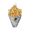 Enfeite de Natal cone de batatas fritas em vidro, 10 cm