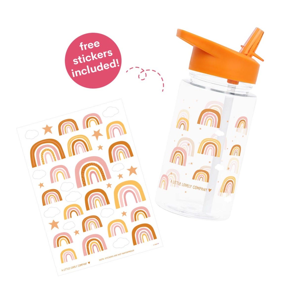 Gourde enfant - Arcs-en-ciel – vue 6 – A Little Lovely Company