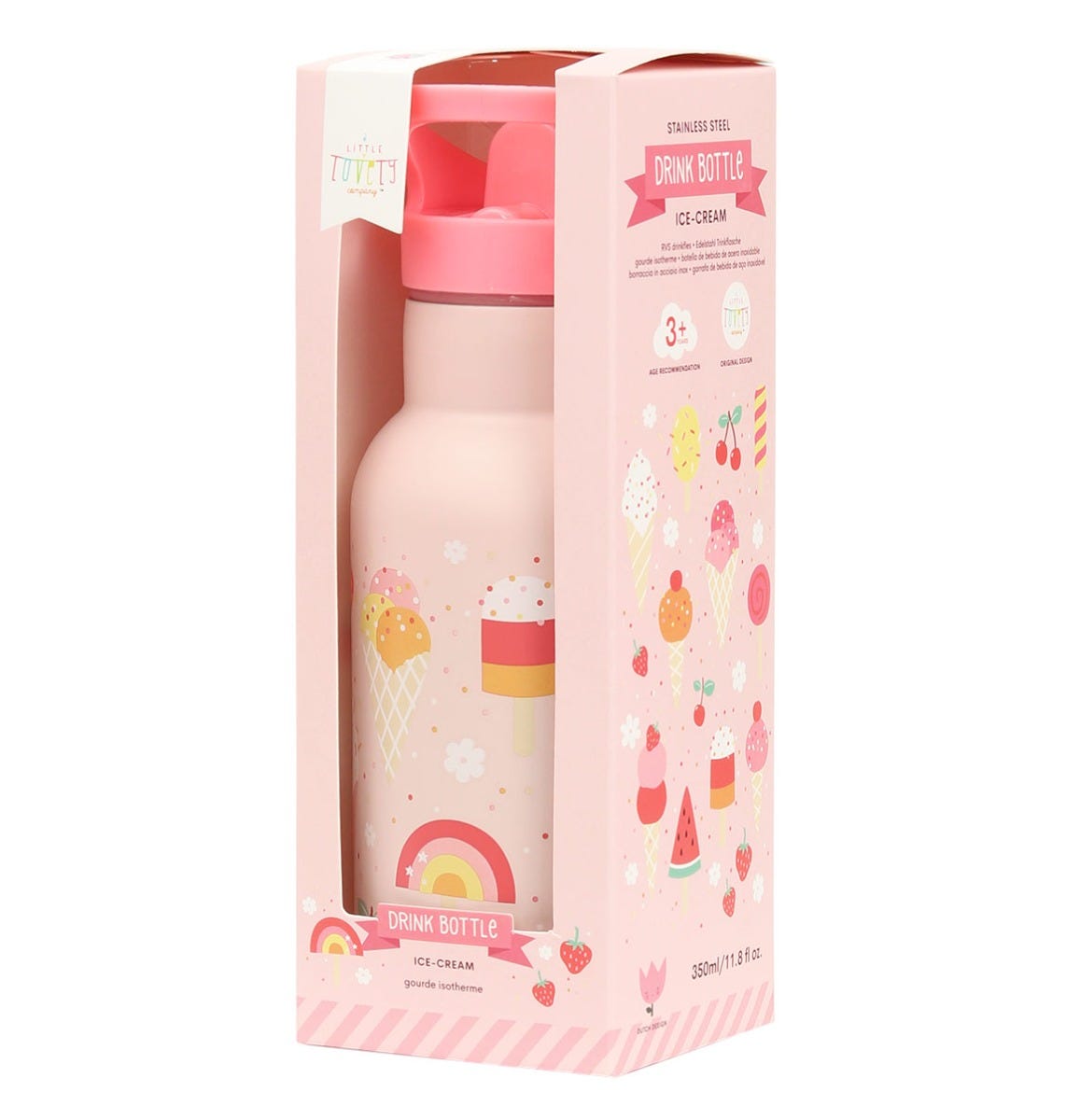 Gourde enfant en inox - Glaces – vue 5 – A Little Lovely Company