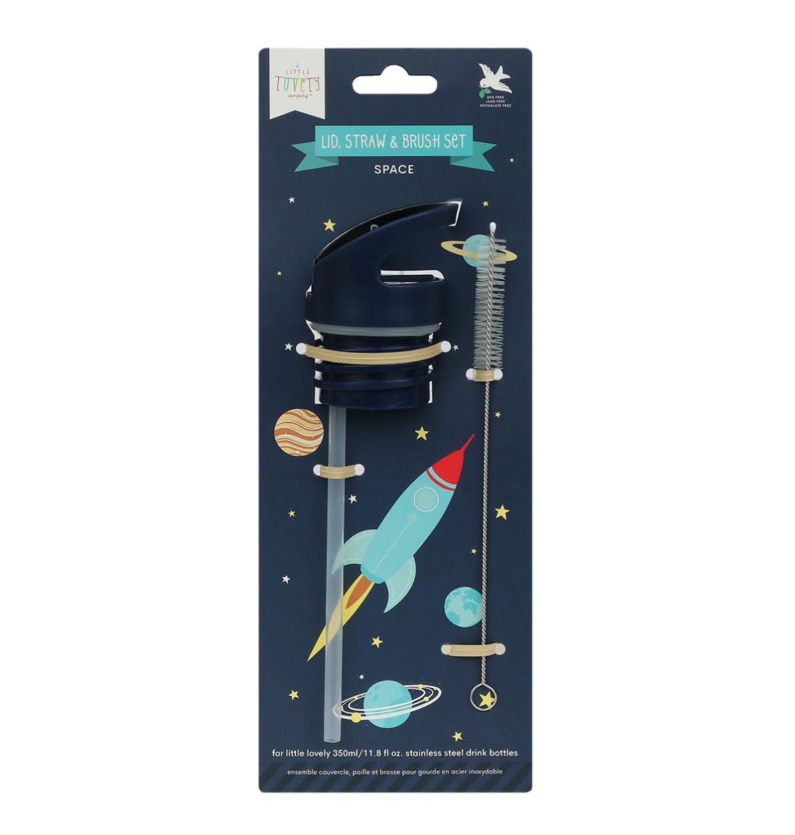 Kit bouchon, paille et goupillon - Espace – vue 2 – A Little Lovely Company