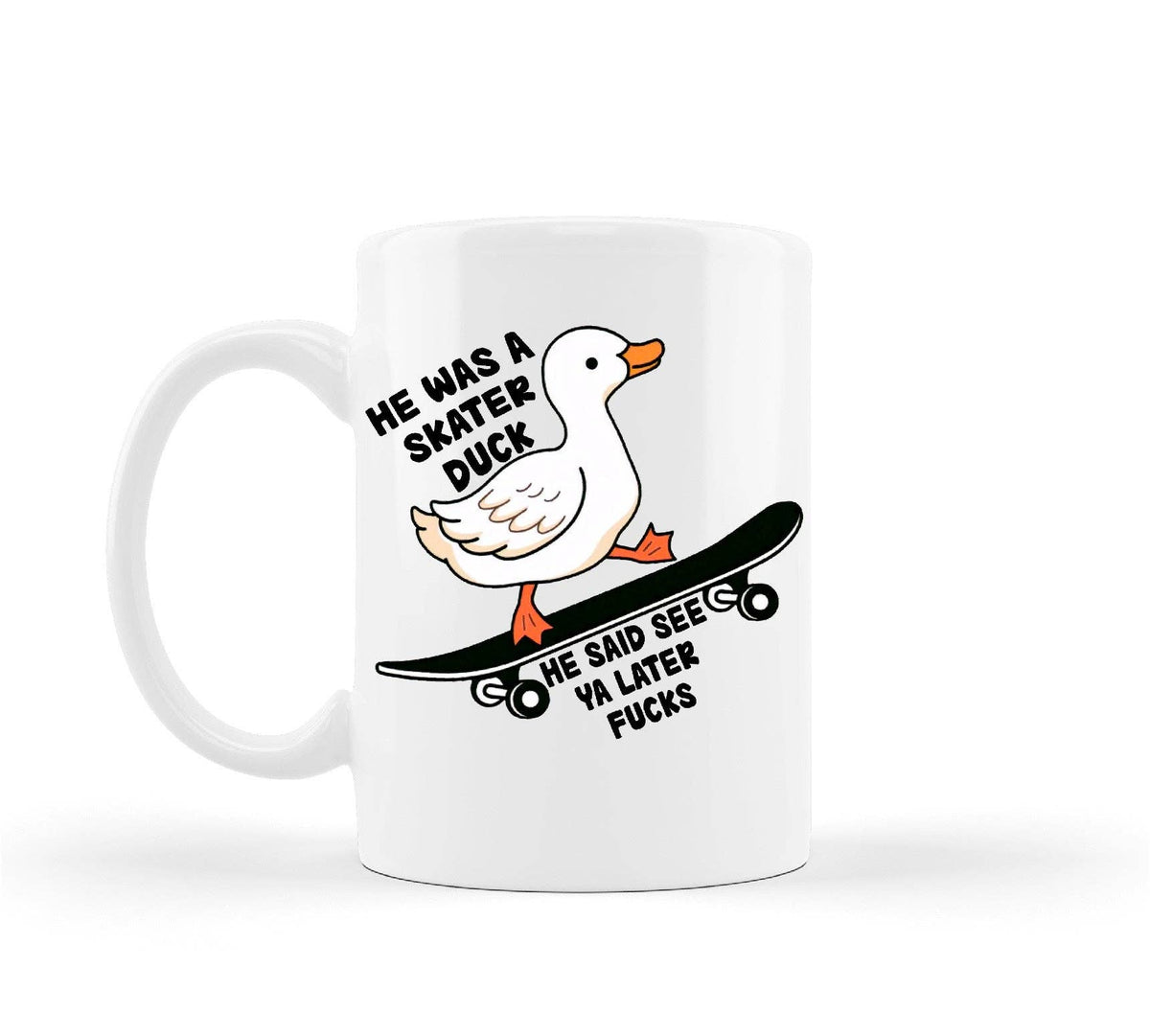 Mok met "Skater Duck"-motief