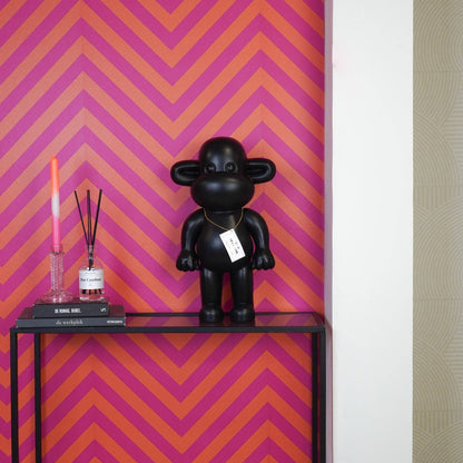 Ornement - Figurine Singe 'La Légende' - Résine - Noir - 33x21x50cm