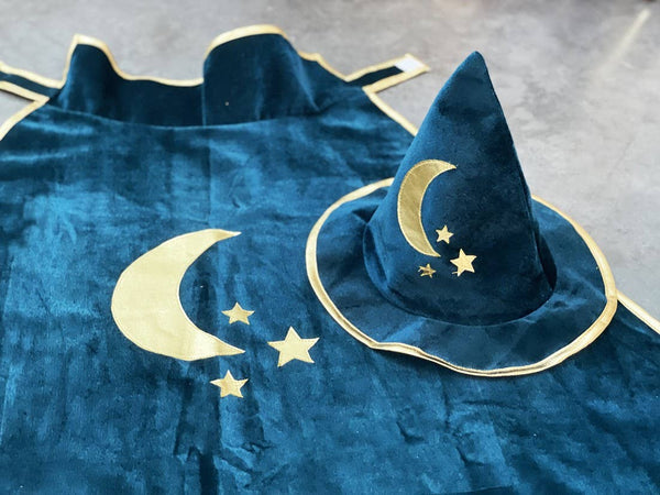 Set di costumi da mago blu