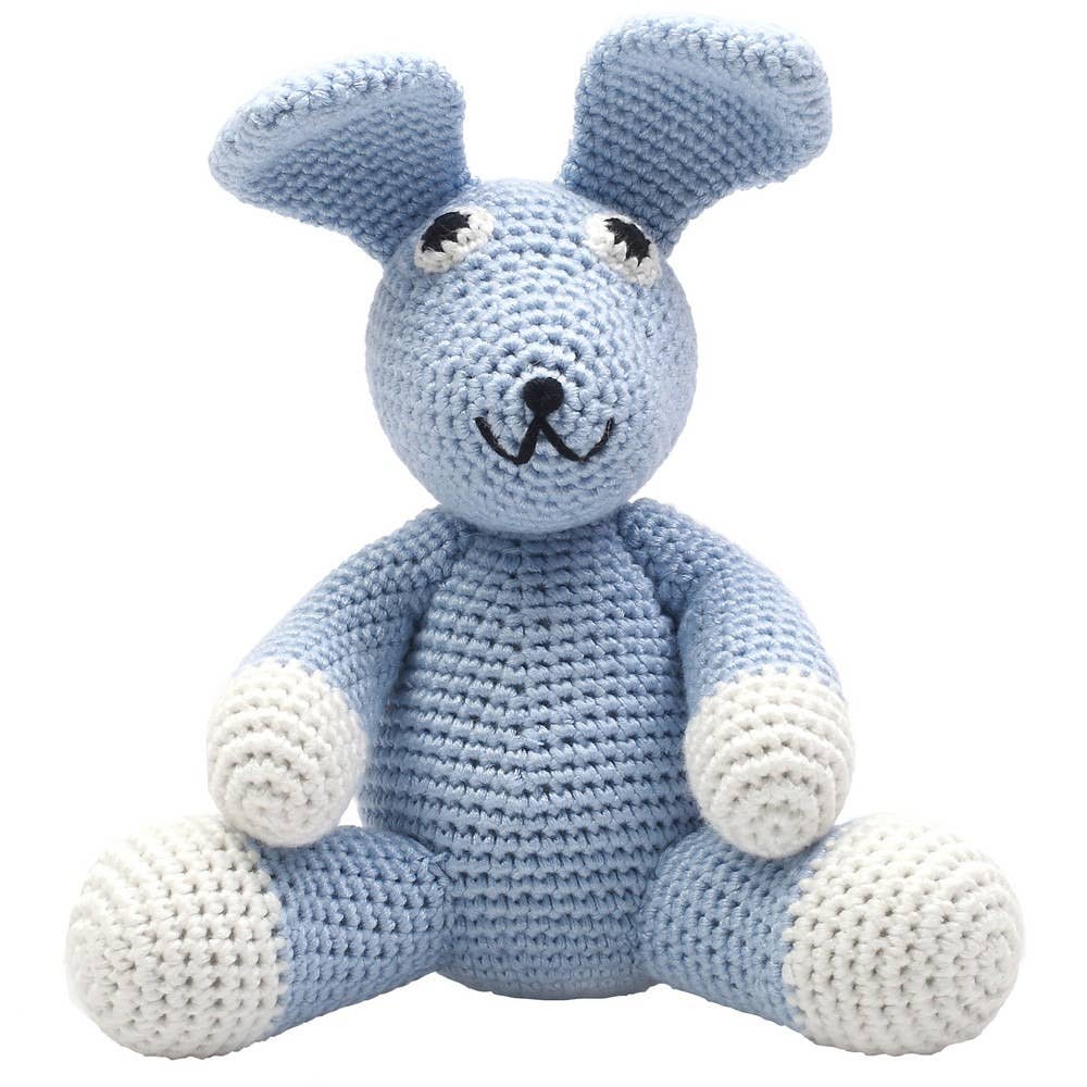 Peluche XL en Crochet - Lapin bleu clair