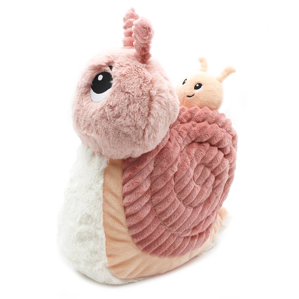 Peluche Ptipotos Maman et Bébé Escargot - Rose