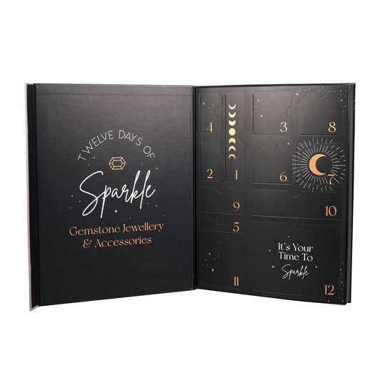 Calendrier de l'Avent de Noël avec bijoux en cristal, 12 jours