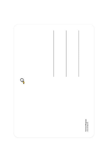 Postcard with Merganser - Lucky Ducky