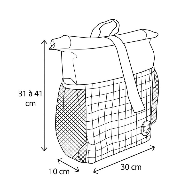 Sac à dos Rolltop mini-coursier Berlingos le koala – vue 10