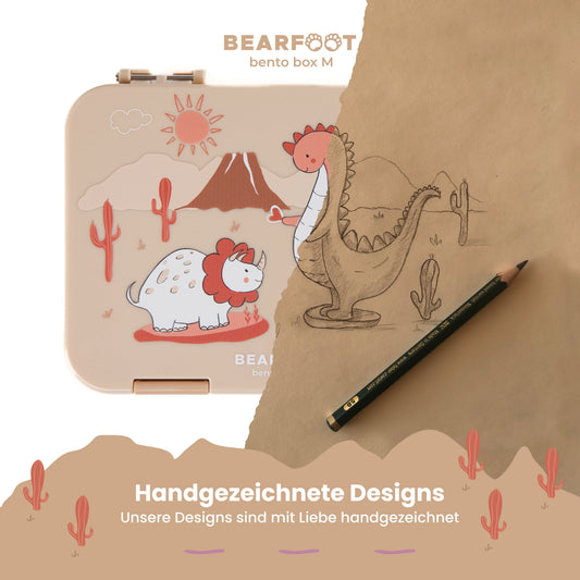 Kids' Lunchbox with Compartments, Bento Box - Dinosaurs