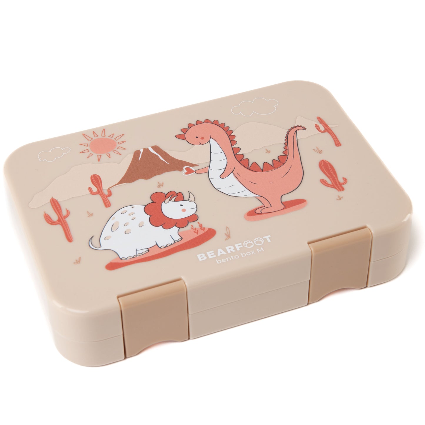 Brotdose Kinder mit Fächern, Lunchbox, Bento box - Dinos