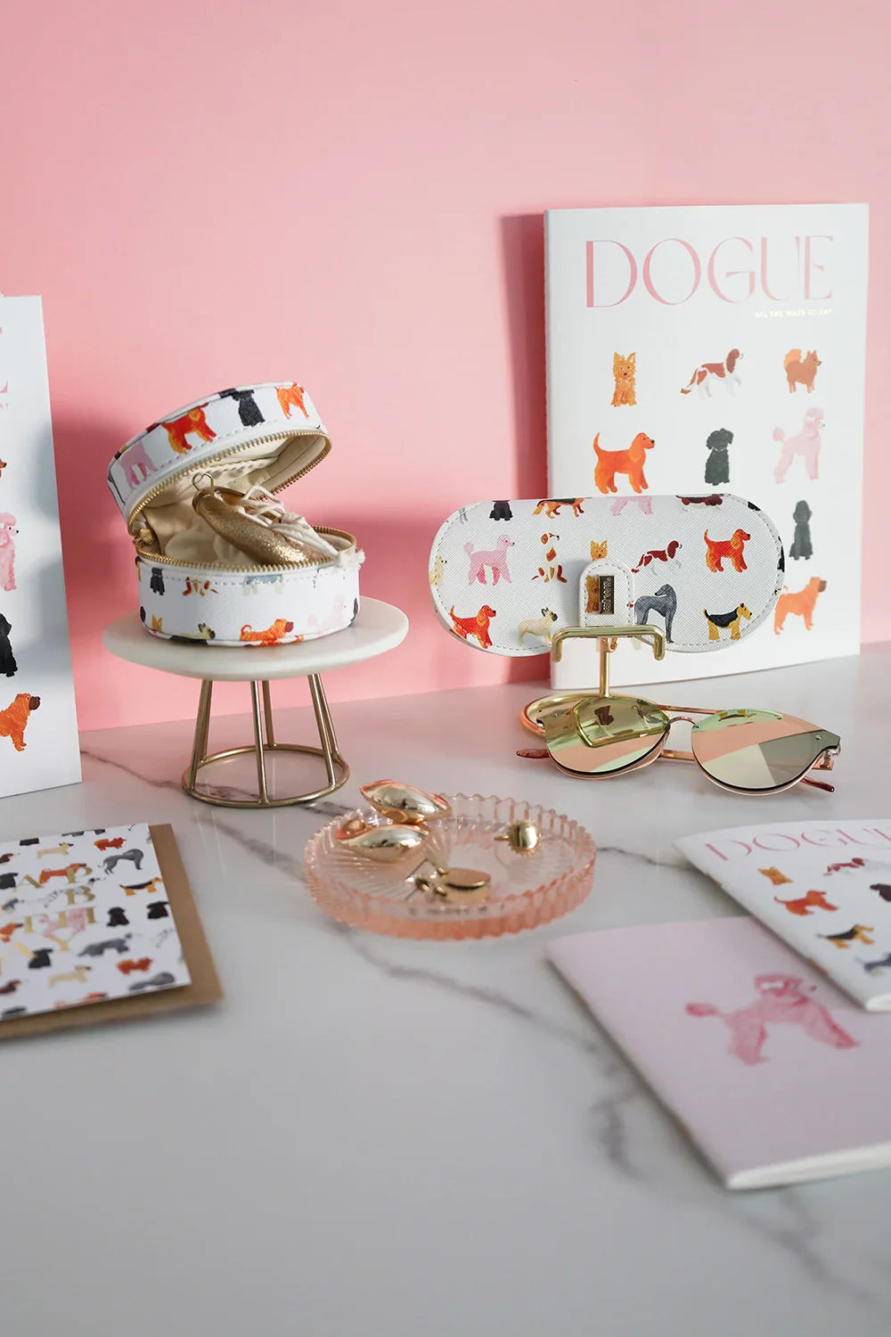 Birthday dogs pattern - Greeting card - Gold Foil