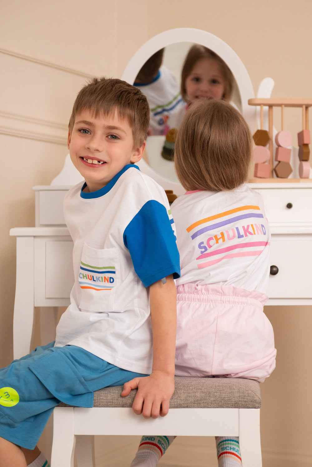T-shirt Schulkind bleu