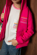 Sweat zippé Schulkind rose