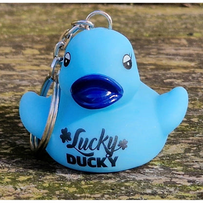 Lucky Ducky Blue Duck Keychain