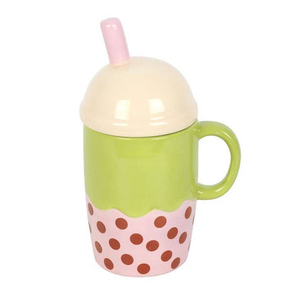 Mug à Couvercle Bubble Tea Kawaii