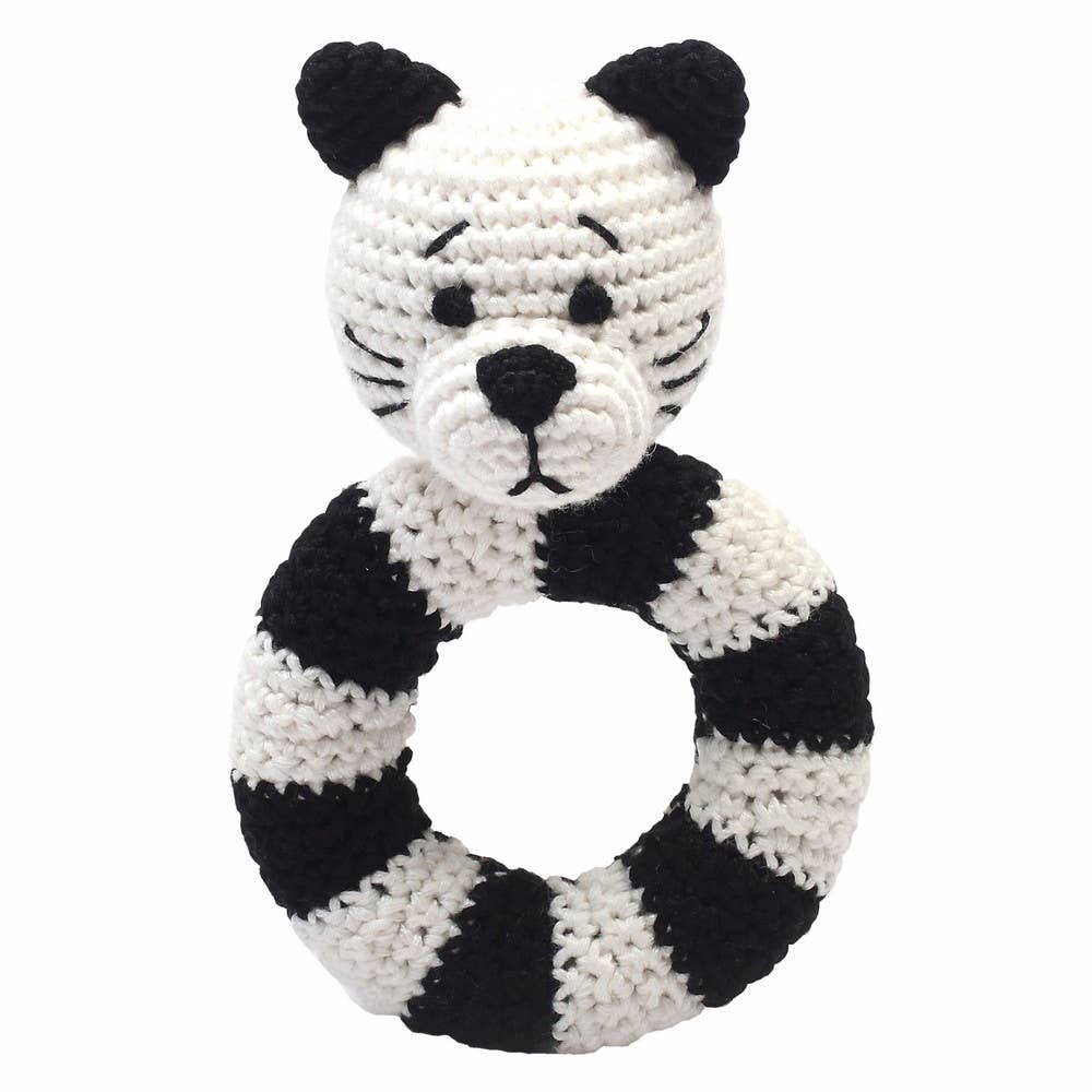 Ring rattle - White cat