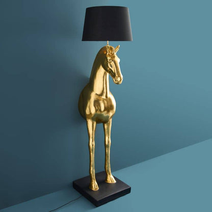 Lampada da terra Amadeus Horse, oro