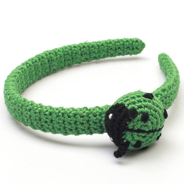 Serre-tête avec coccinelle - Vert