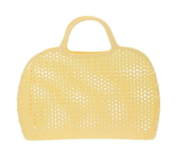 Bolsa vintage retro amarelo limão