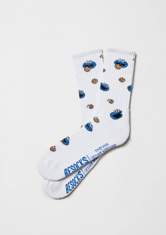 BeSesameStreet Cookie Monster Full Street Socks