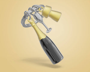 Champagne Bottle Keychain