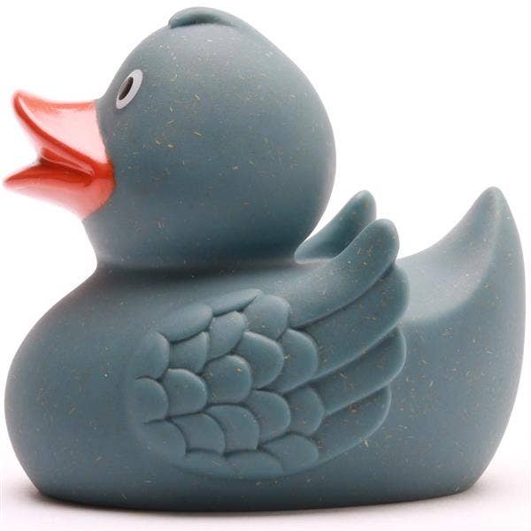 Wheat-colored bath duck - blue - rubber duck