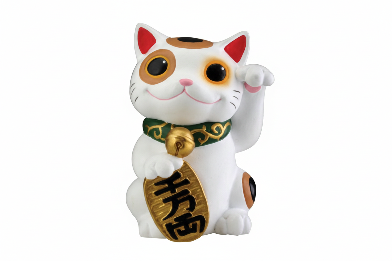 Figura Decorativa Gato de la Suerte Maneki Neko